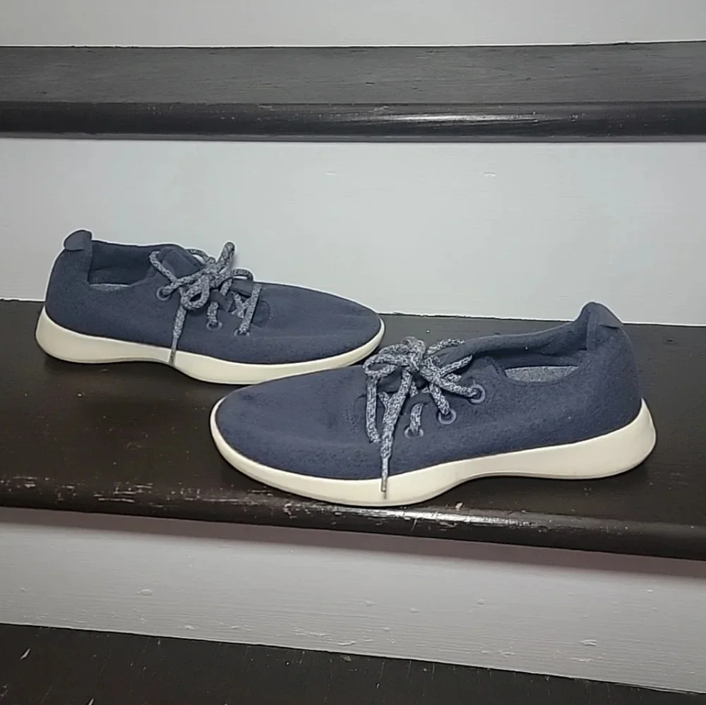 Allbirds Womens Wool Runners Blue Sneakers Shoes Size 10 Soft Comfort Quality